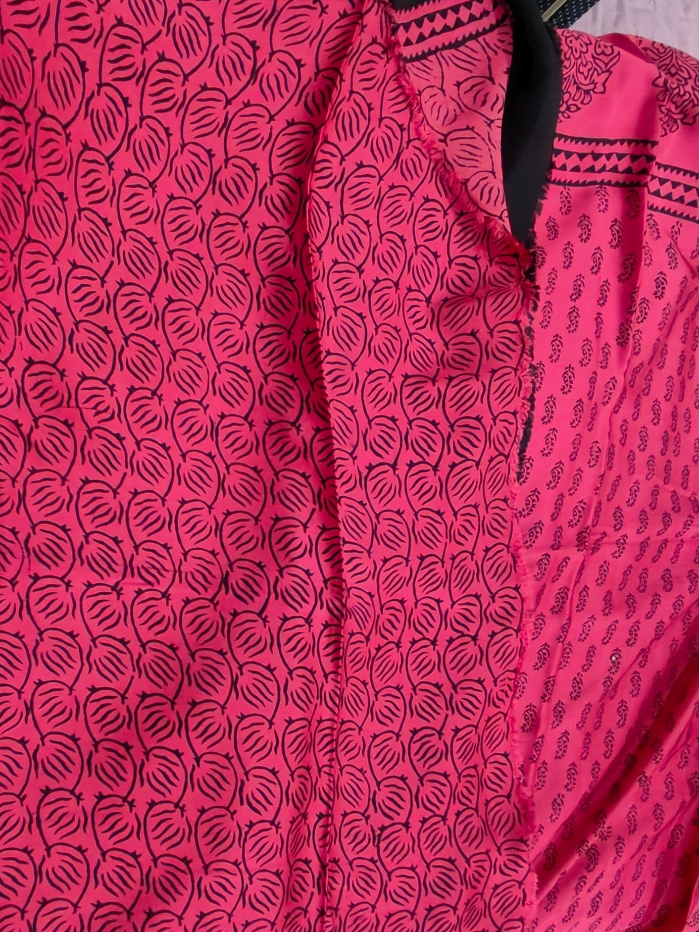 Modal Silk Saree(Bottle Green)(Fuchsia/ Pink)