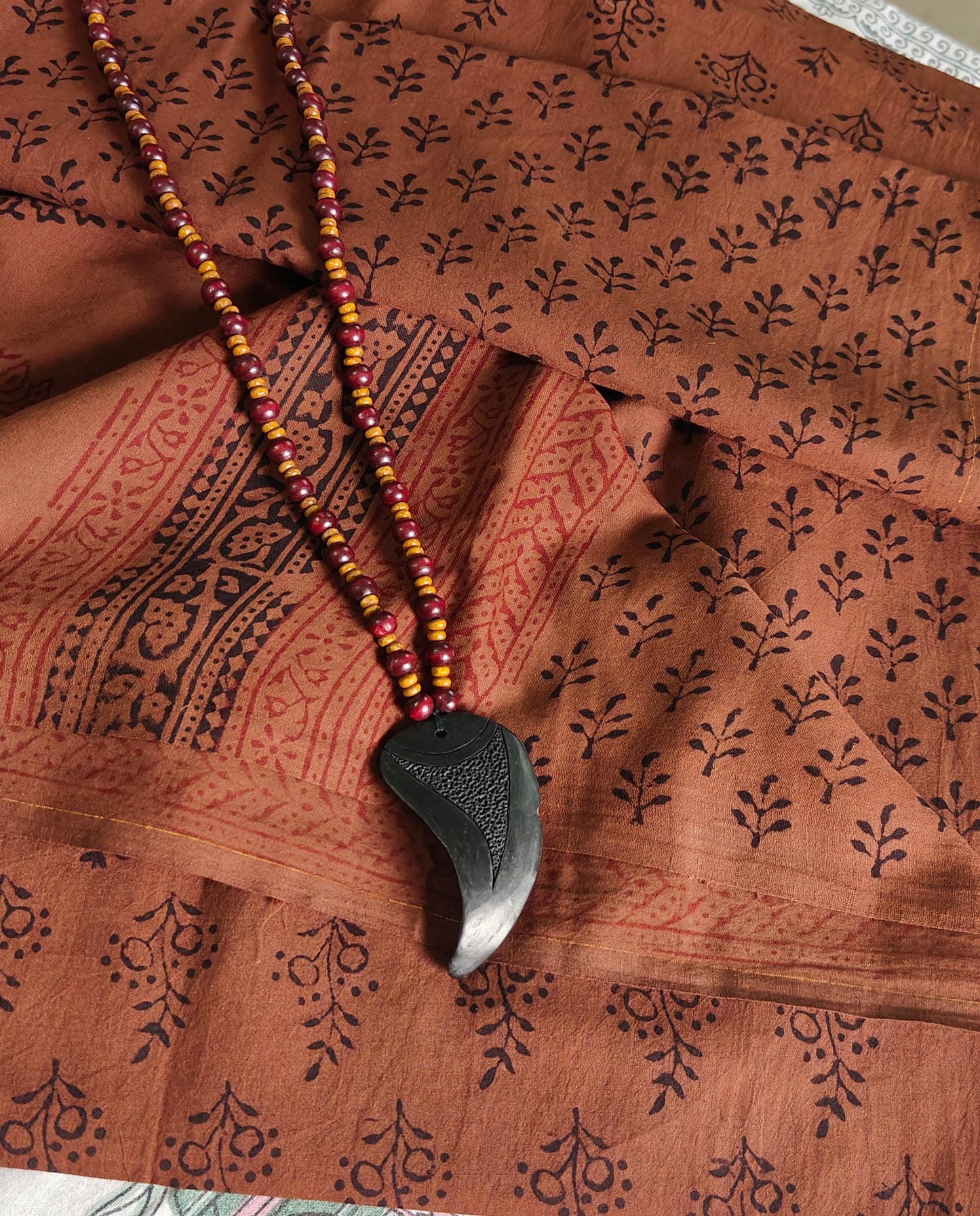 Pure Cotton Complete Salwar Suite material with Dupatta (Bronze)