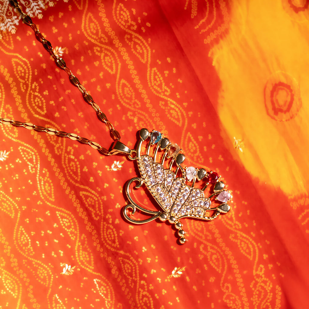 Multicoloured Butterfly Pendant