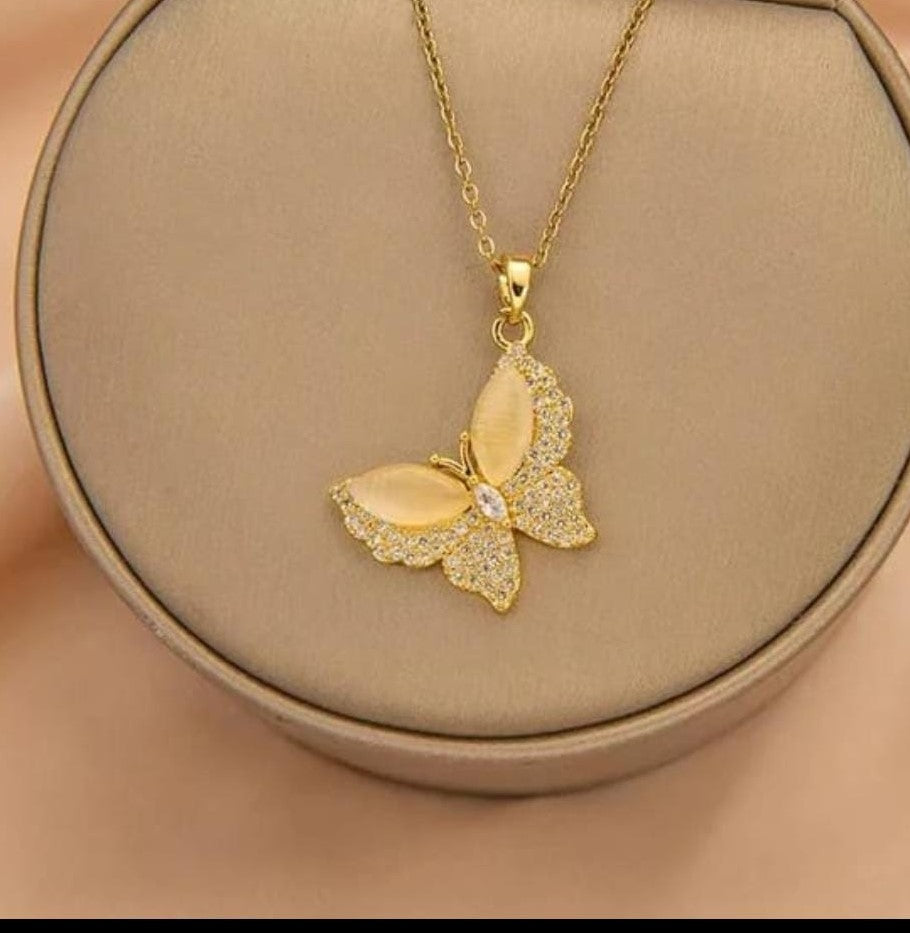 Golden Butterfly Pendant