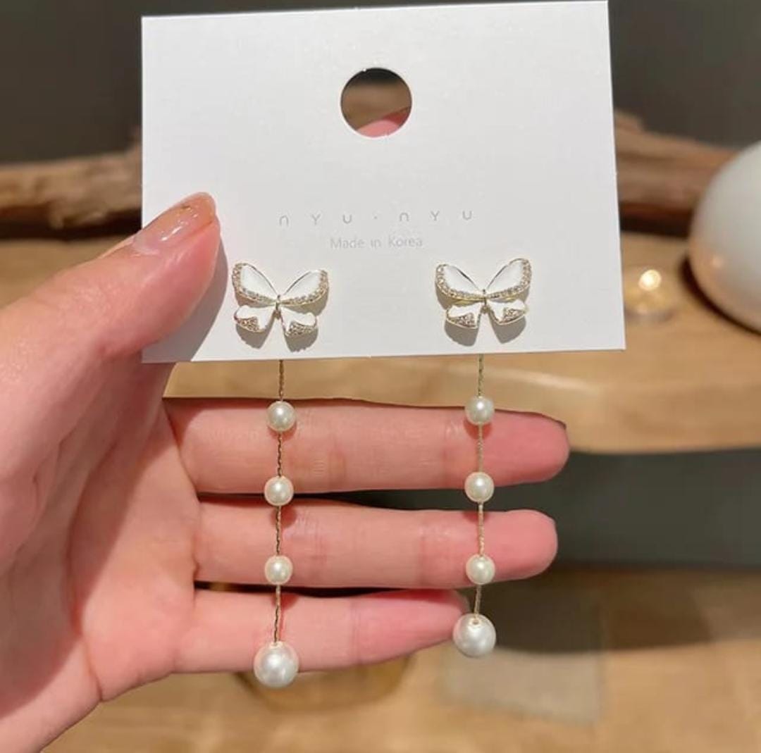 Butterfly Pearl Dangler