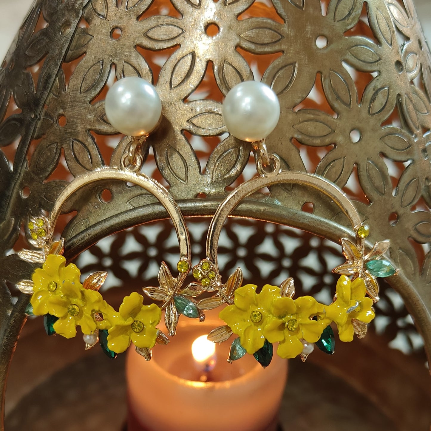 Hoops with Yellow Flowers