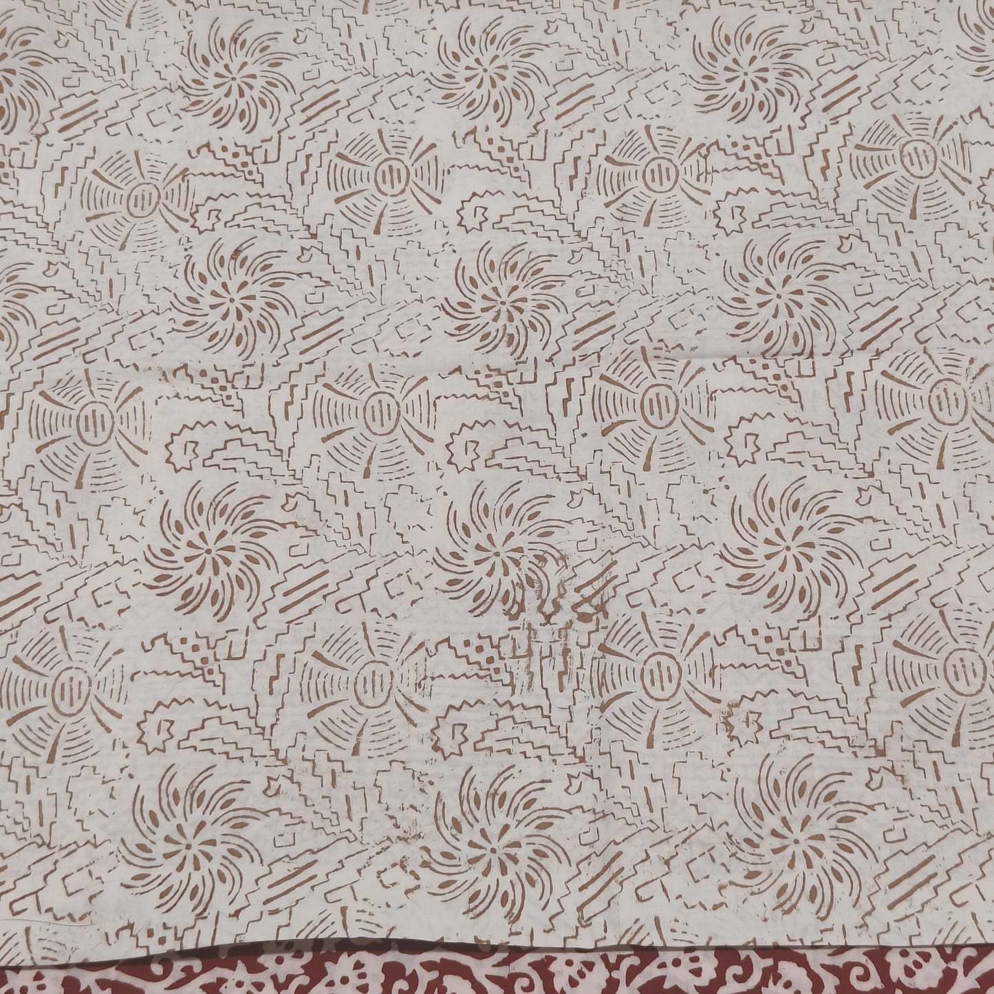 Off White Bagh Block suit material( Pure Cotton) summer wear