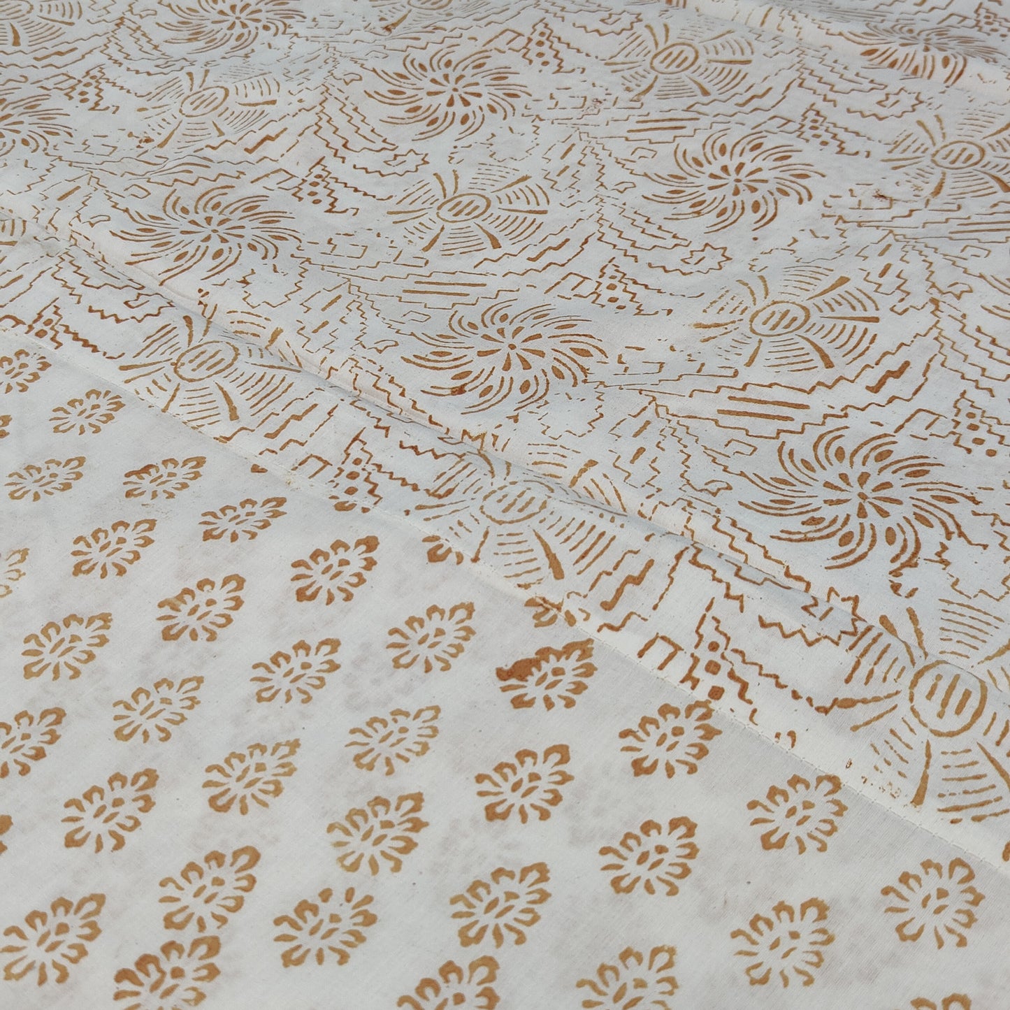 Off White Bagh Block suit material( Pure Cotton) summer wear