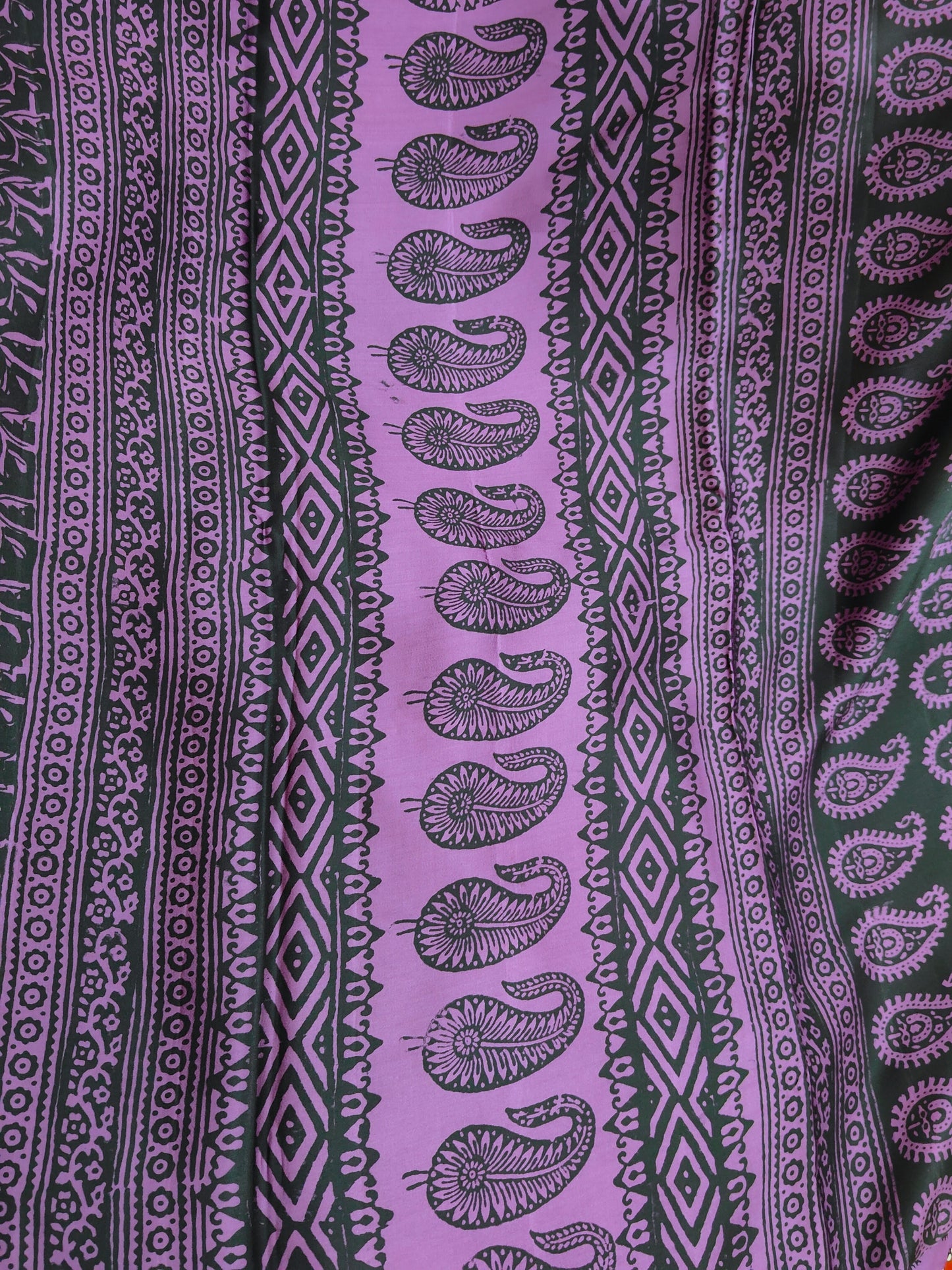 Modal Silk Sarees (Purple with Black Blocks)