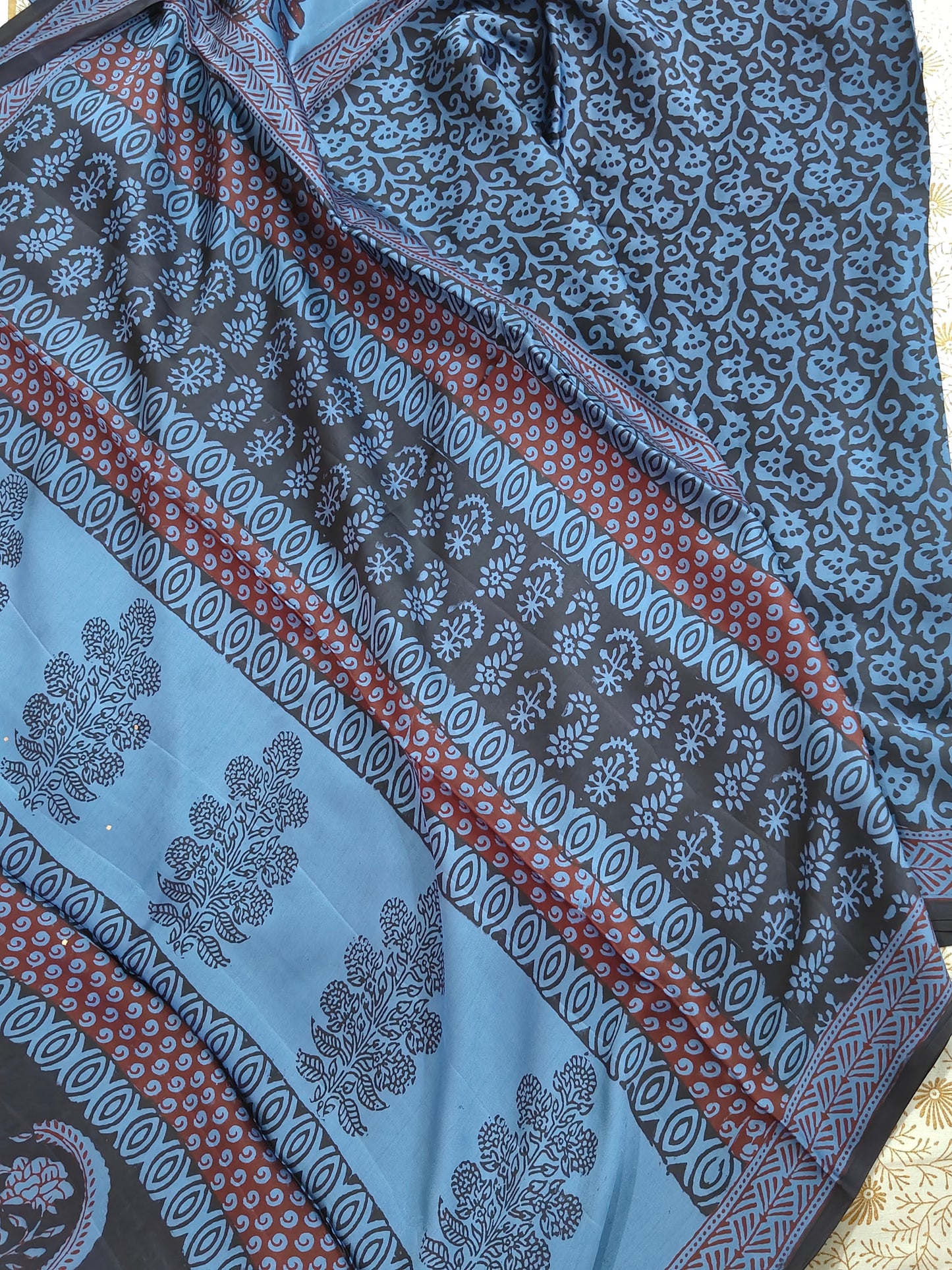 Modal Silk Saree(Blue)
