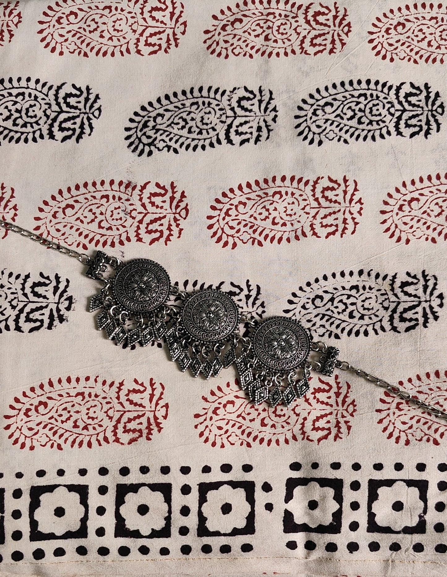 Pure Cotton Complete Salwar Suite material with Dupatta (offwhite)-BB