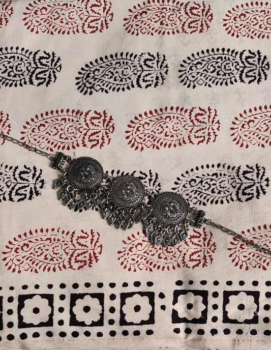 Pure Cotton Complete Salwar Suite material with Dupatta (offwhite)-BB