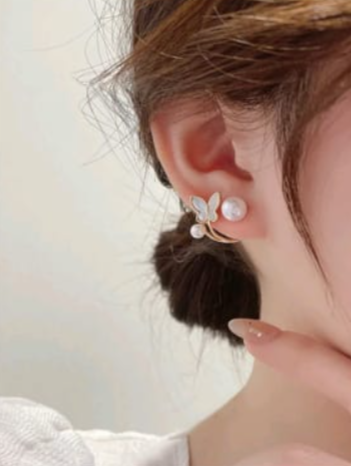 Pearl Butterfly Studs