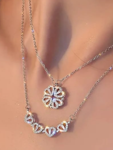 Magnetic Flower Shape Necklace