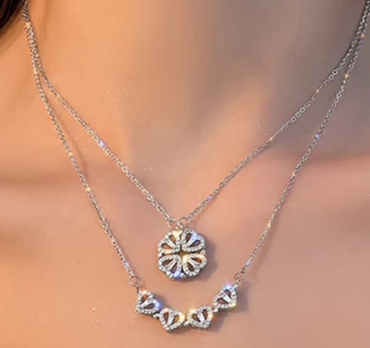 Magnetic Flower Shape Necklace