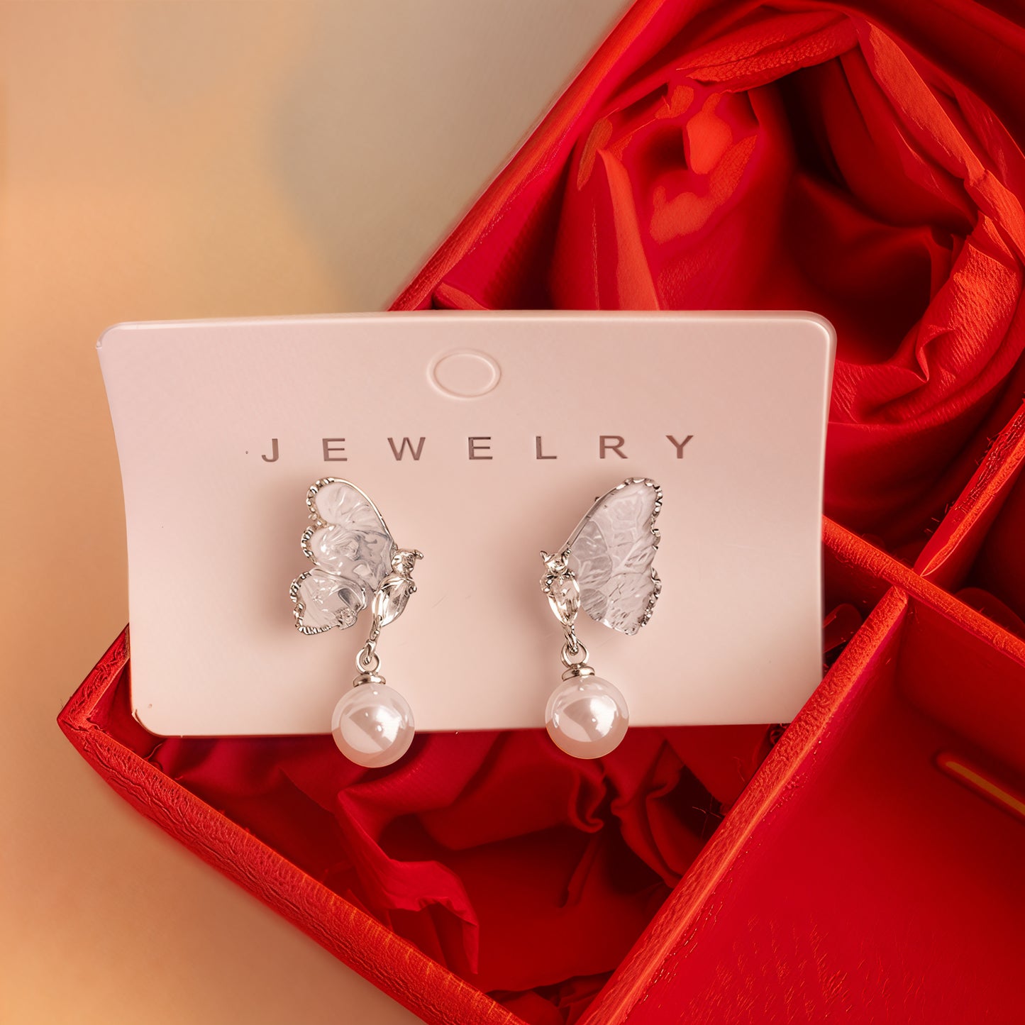 Grey-Blue Butterfly Studs