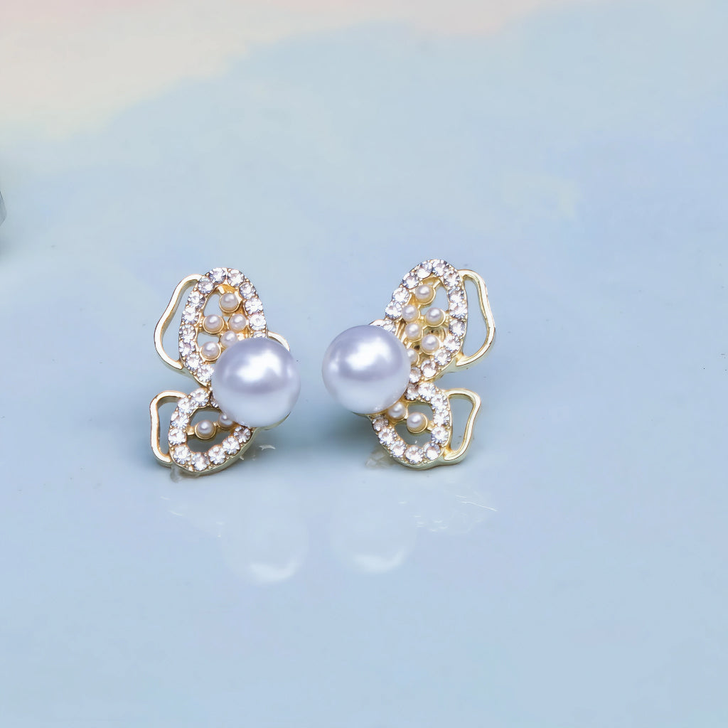 Butterfly Pearl Earrings
