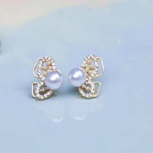 Butterfly Pearl Earrings