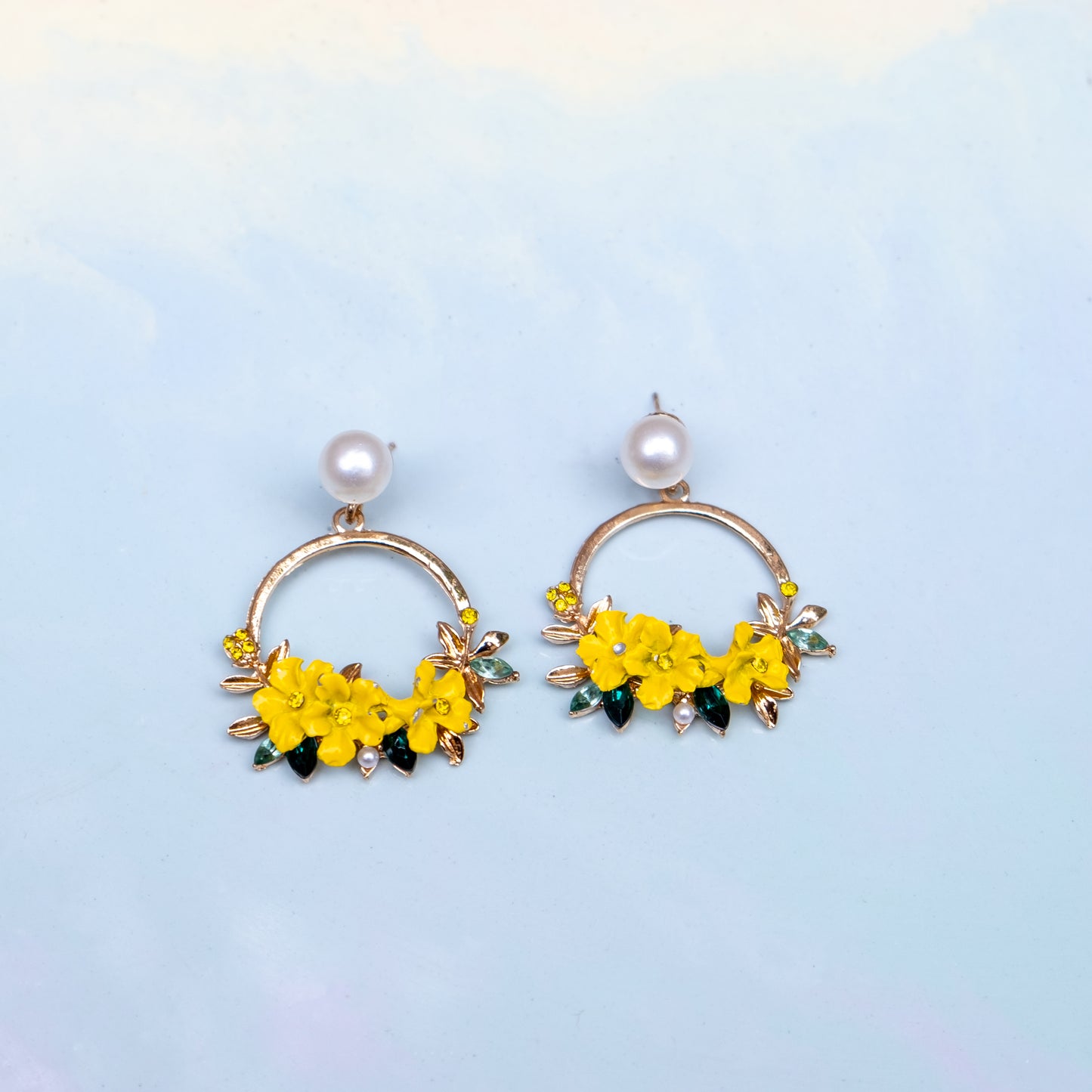 Hoops with Yellow Flowers