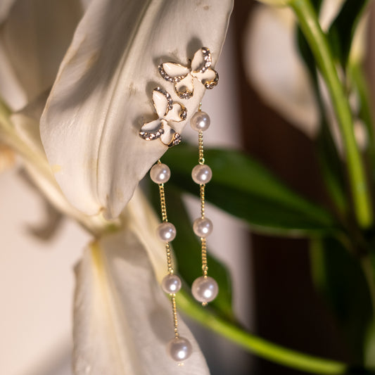 Butterfly Pearl Dangler