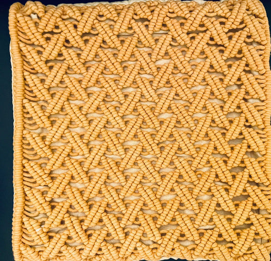 Macrame Cushion Cover by Livoxtic (Yellow)