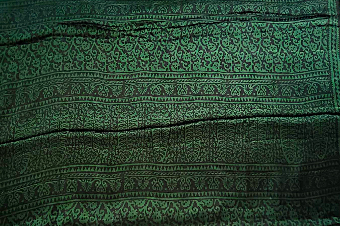 Modal Silk Saree(Bottle Green)(Moongiya)