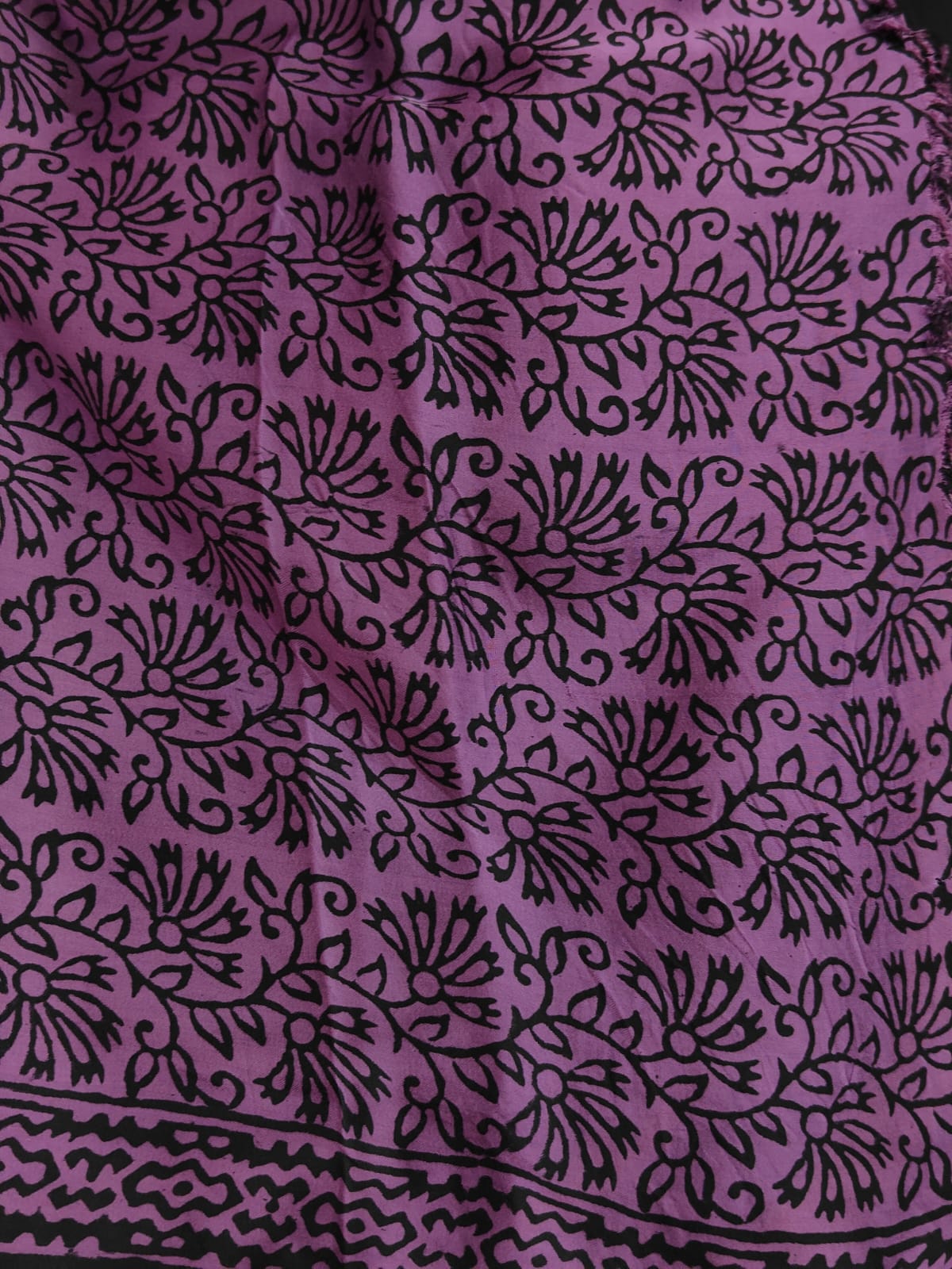 Modal Silk Sarees (Purple with Black Blocks)